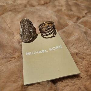Michael Kors rings gold color set off 2